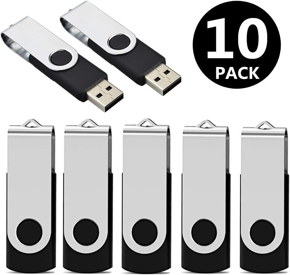 20 Pack 32GB USB 2.0 Swivel Thumb Drive Black G208021