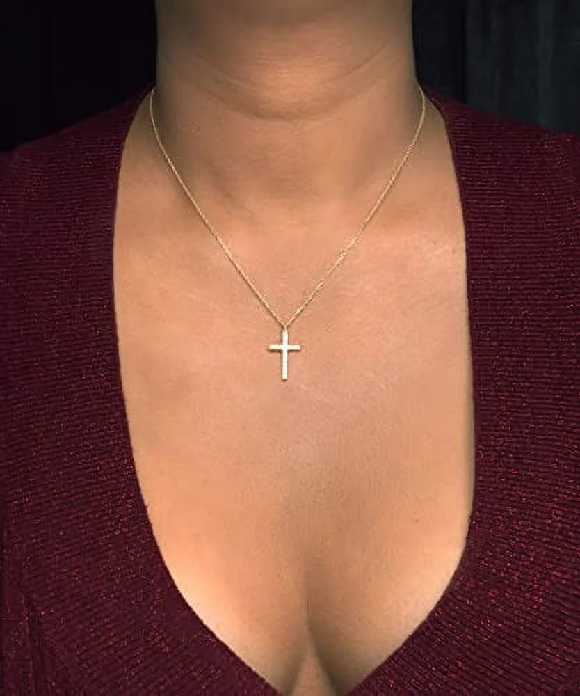 Crystal Gold Cross Necklace A52559