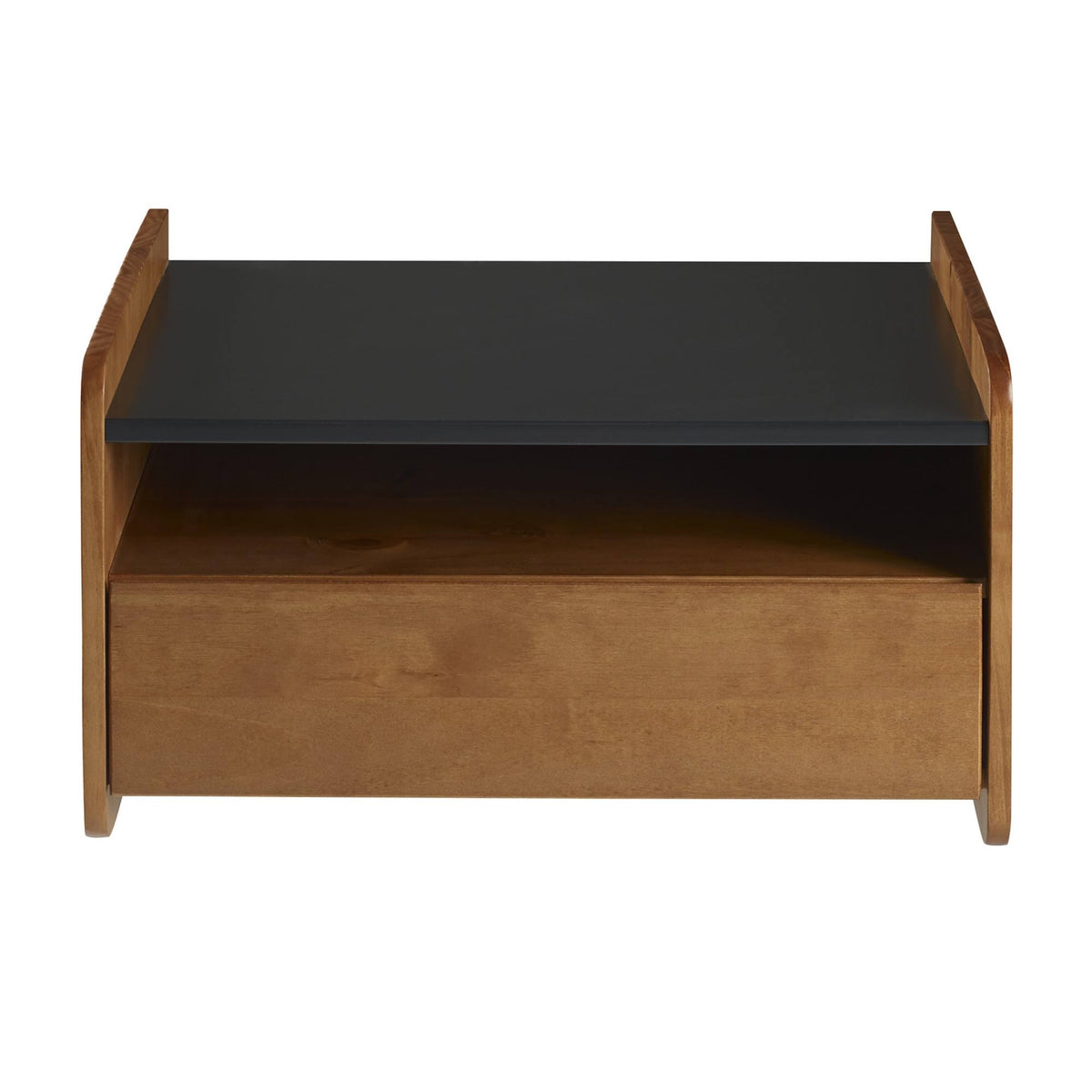 Caramel Solid Wood Floating Nightstand with Drawer K1699