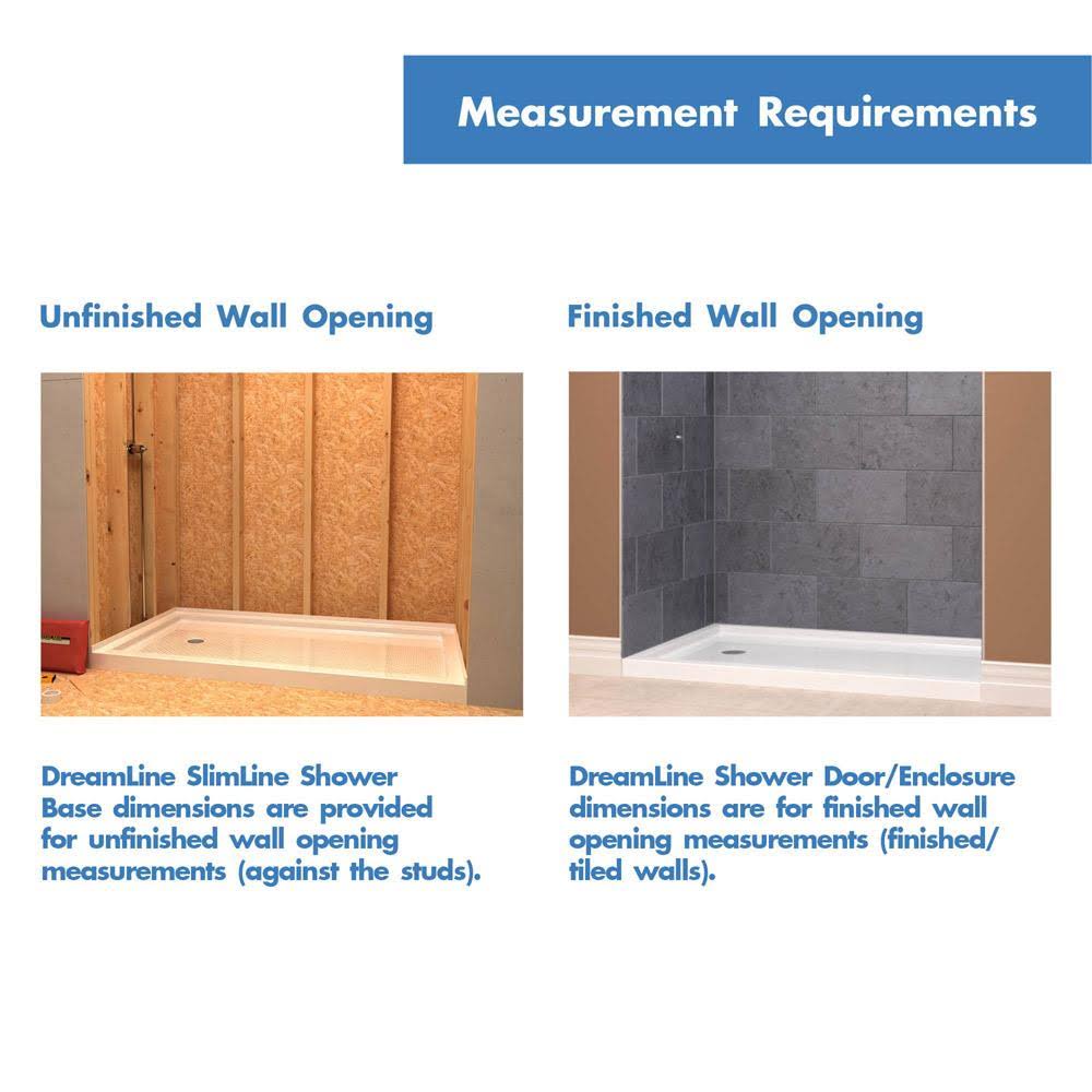 Slimline 34 in. x 60 in. Single Threshold Shower Base K833