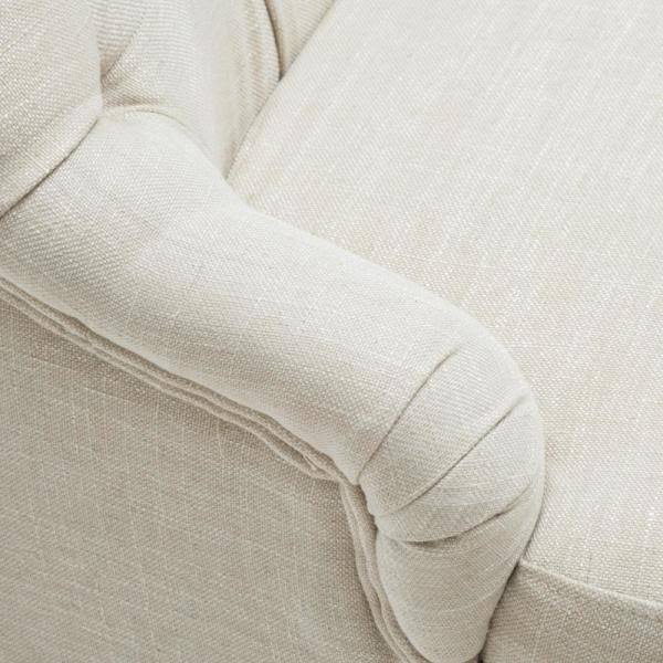 Light Beige Fabric Settee P781