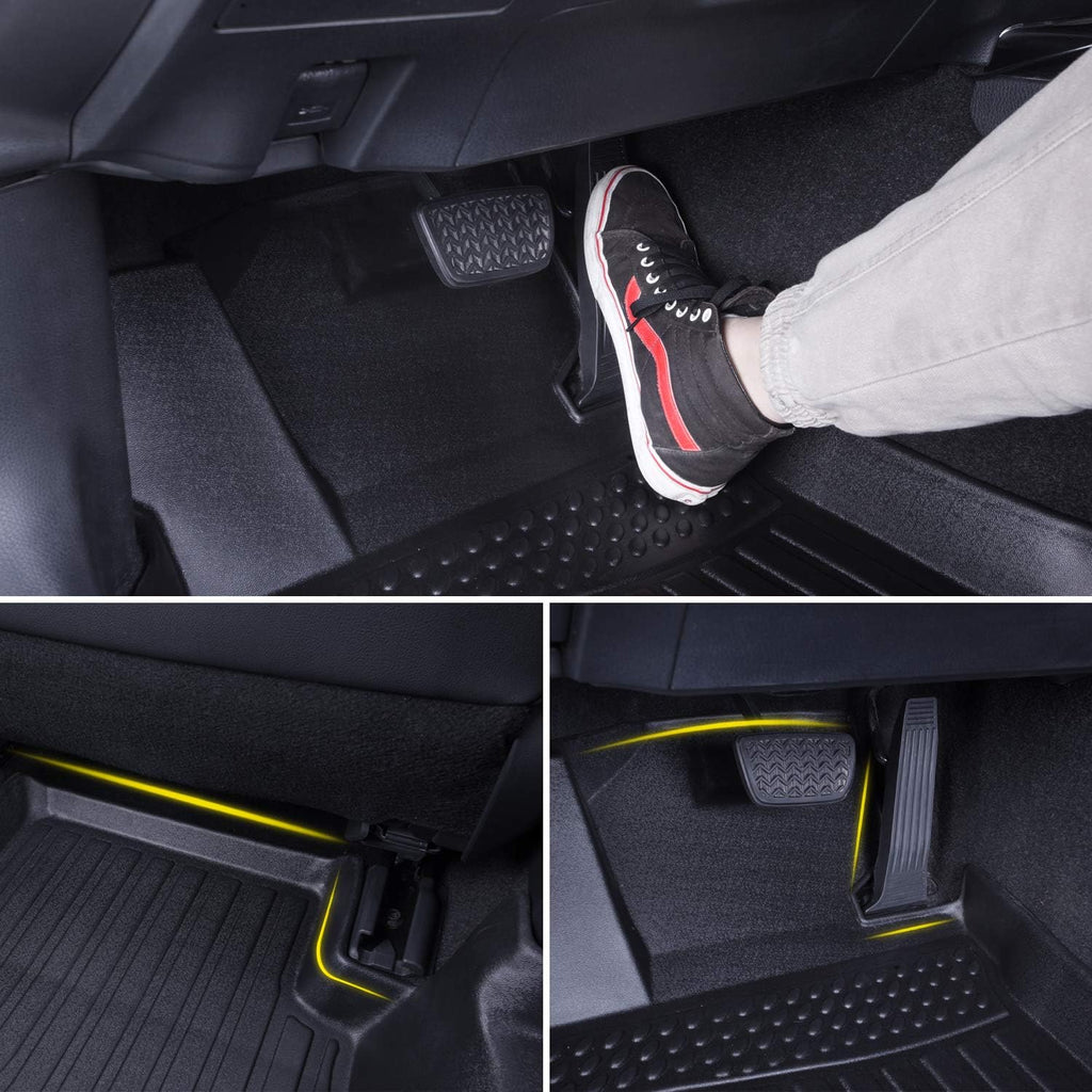 Black Floor Mats Liners for GV80 5 Seats 2021 2022 Heavy Duty All Weather Guard Front Rear Auto Carpet L128