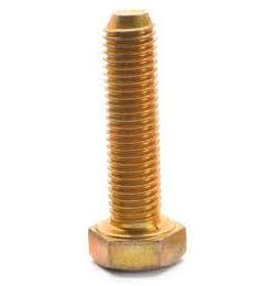 3/4 inch-10 x 4 1/4 inch Coarse Thread Grade 8 Hex Cap Screw USA Alloy Steel Yellow Zinc Plated Pk 10 E2427