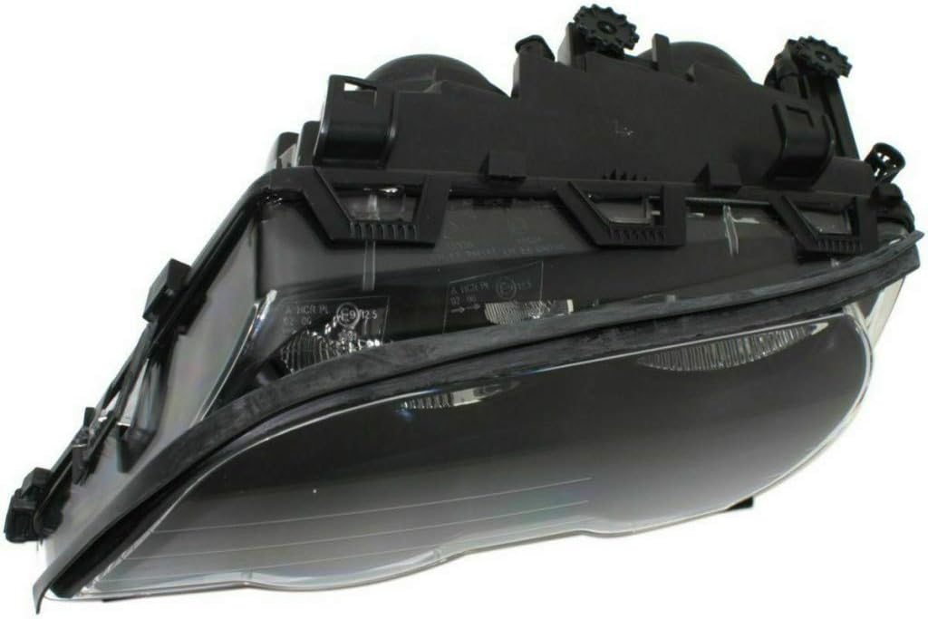 2002-2006 BMW 325i Headlight Assembly Driver Side Black Housing E792616