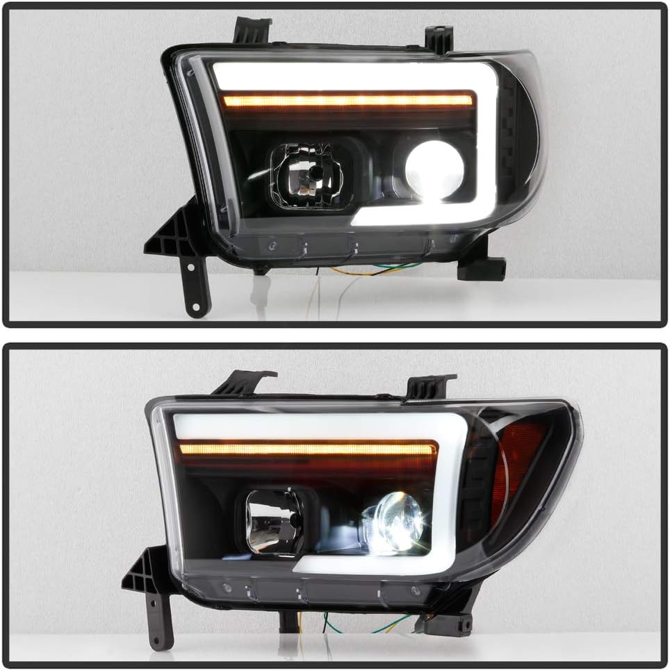 Projector Headlights with LED Tube and Sequential Signal W641