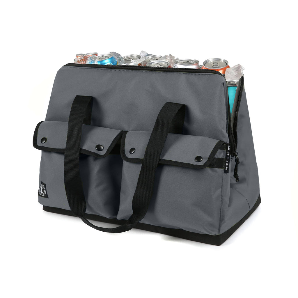 50 Can Insulated Picnic Satchel Gray U156