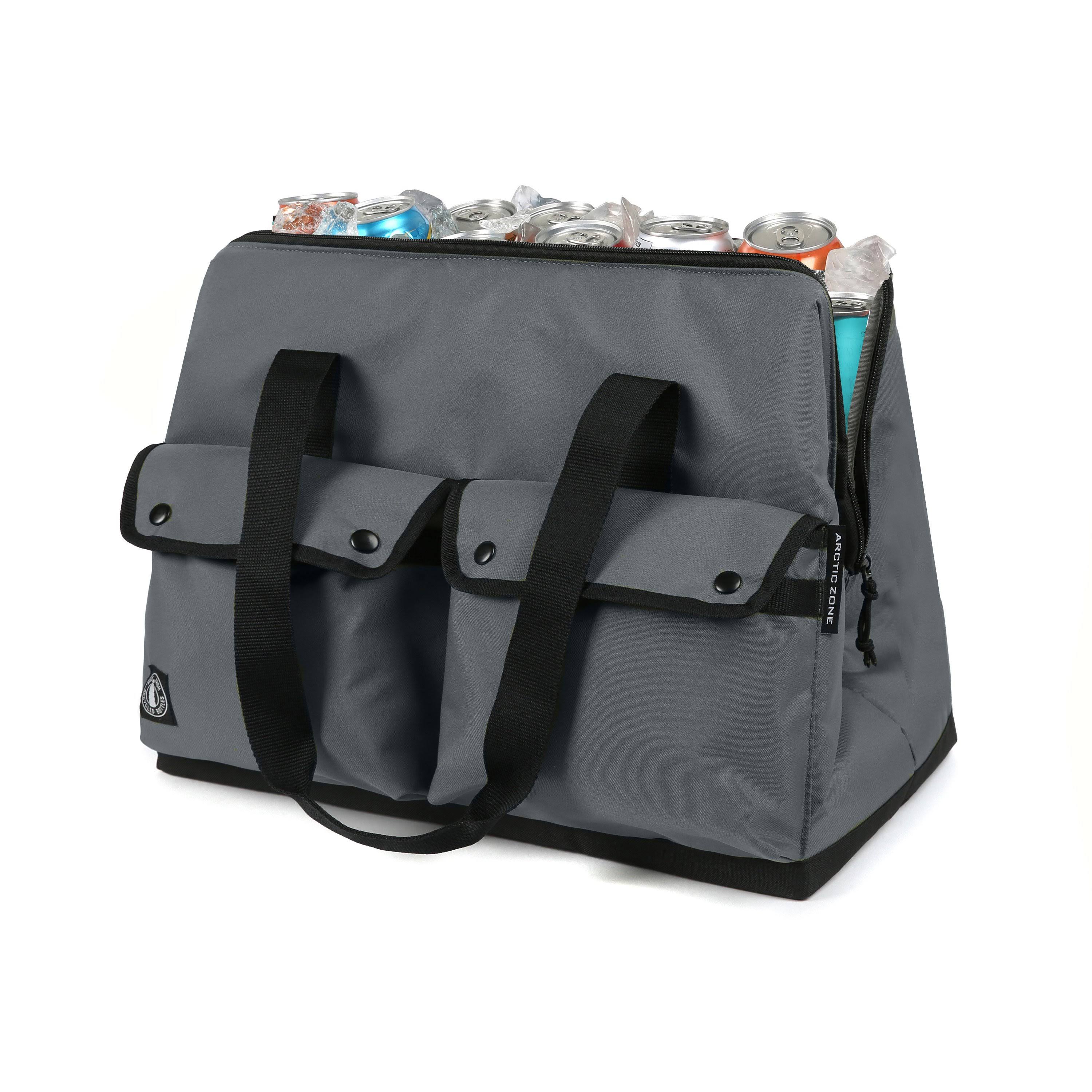 50 Can Insulated Picnic Satchel Gray U156
