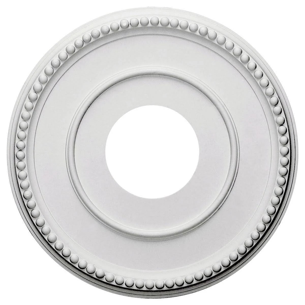 12 1/2x22OD x 3 7/8x22ID x 3/4x22P Hand-Painted Silver Ceiling Medallion O18160