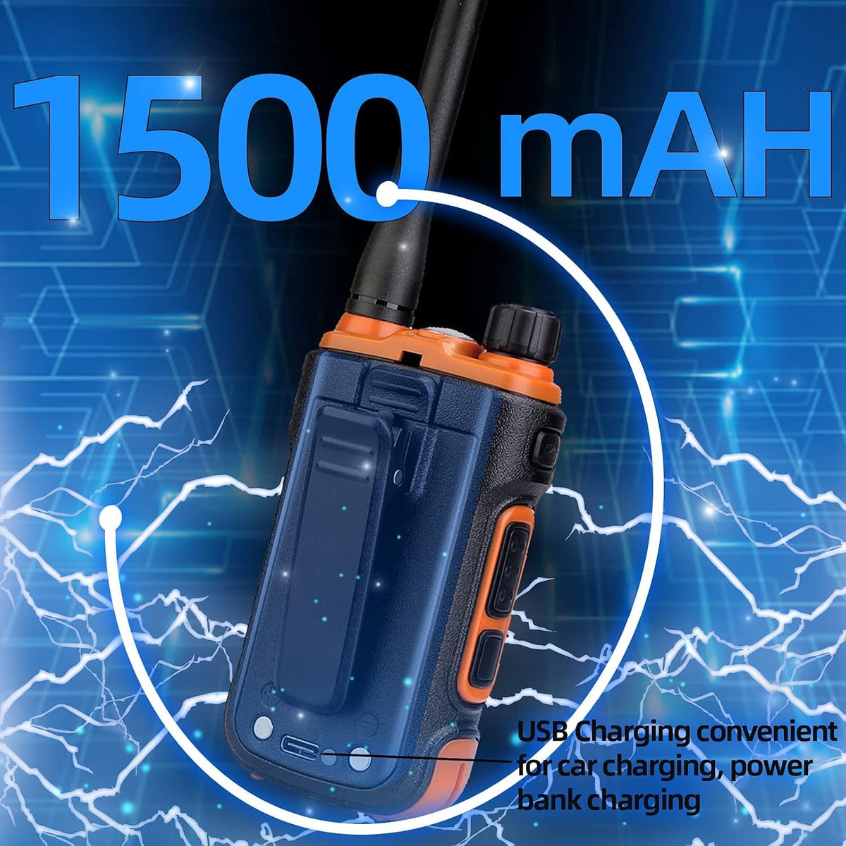4 Pack Rechargeable 2 Way Radio with LCD Screen F11756