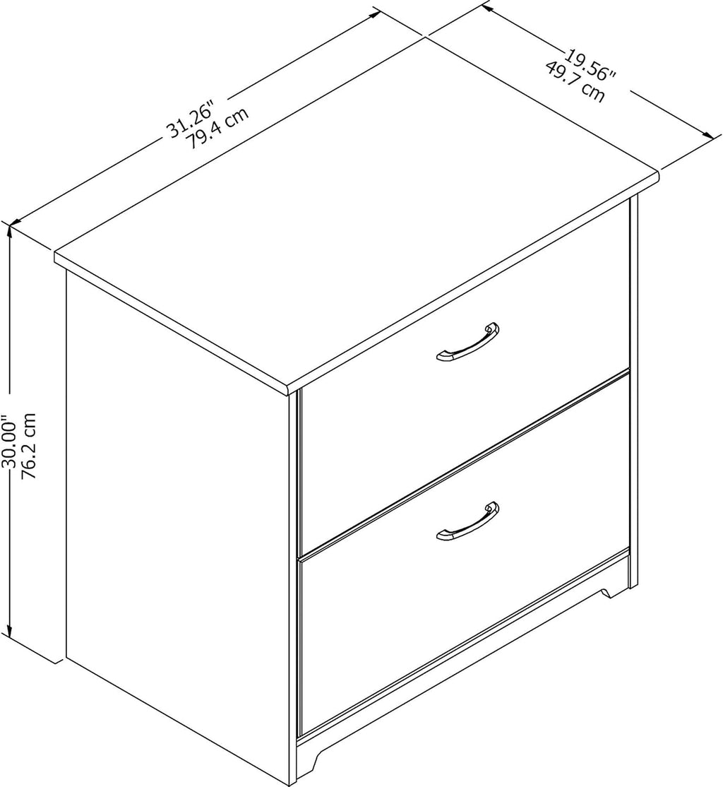 2 Drawer Lateral File Cabinet Heather Gray Z7777