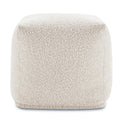 Crema White Boucle Pouf R22236
