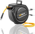 Retractable Air Hose Reel 3/8" x 50 ft Flex Hybrid Air Hose, 300PSI, Pack of 2 Y695