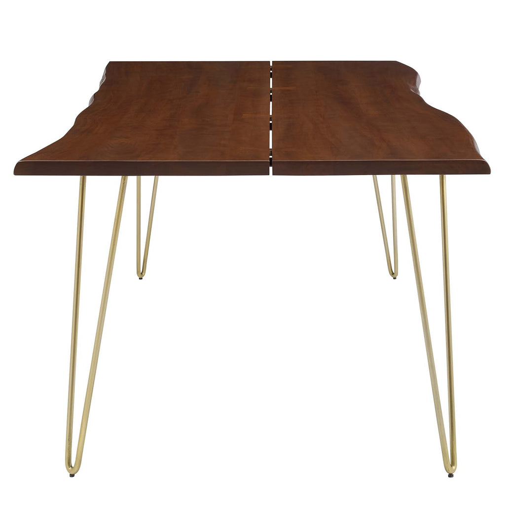 96" Live Edge Acacia Wood Dining Table in Gold Walnut M668